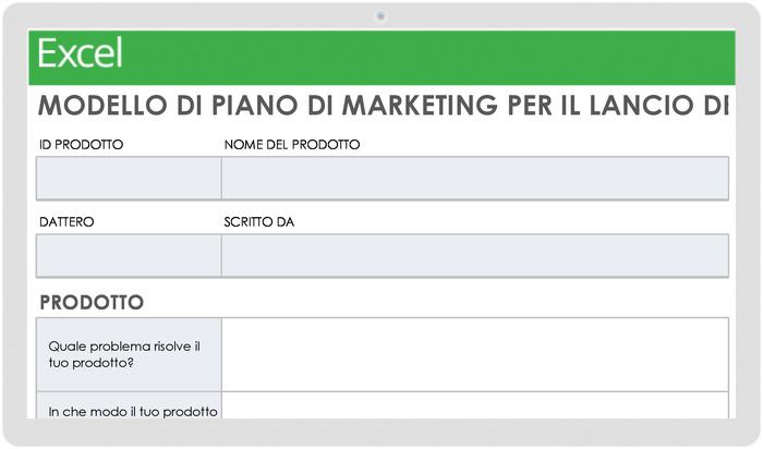 Piano di marketing per il lancio del prodotto